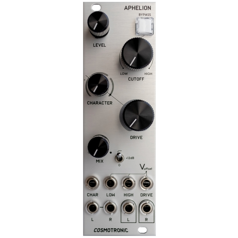 Cosmotronic Aphelion Eurorack Stereo Distortion, Filter and VCA Module (Silver)